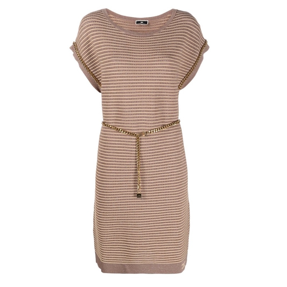 Elisabetta Franchi
Belted-waist knit dress
Size 44